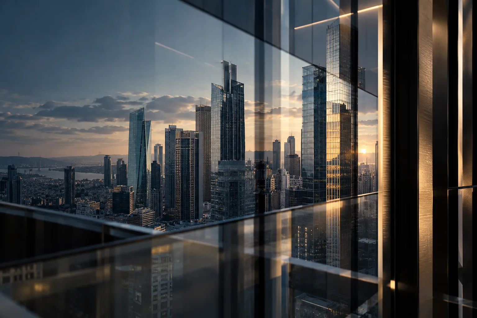 Illustrative architectural view of the Levent business district